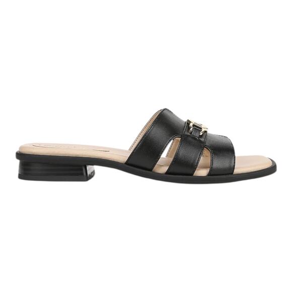 LifeStride Women's Royalty Bit Square Open Toe Slide Sandals Black Size 11 W - Picture 2 of 5